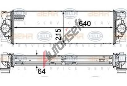 BEHR HELLA SERVICE Chladi vzduchu intercooler BHS 8ML 376 777-391, 8ML 376 777-391