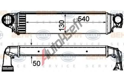 BEHR HELLA SERVICE Chladi vzduchu intercooler BHS 8ML 376 899-101, 8ML 376 899-101