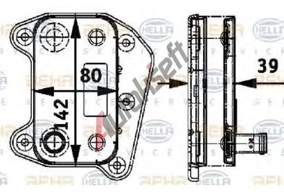 BEHR HELLA SERVICE Chladi oleje BHS 8MO 376 726-321, 8MO 376 726-321