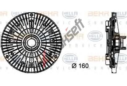 BEHR HELLA SERVICE Spojka vtrku chladie BHS 8MV 376 732-101, 8MV 376 732-101