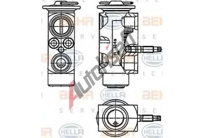 BEHR HELLA SERVICE Expanzn ventil klimatizace BHS 8UW 351 234-201, 8UW 351 234-201