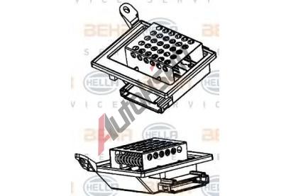 BEHR HELLA SERVICE Odpor vnitnho tlakovho ventiltoru BHS 9ML 351 332-201, 9ML 351 332-201