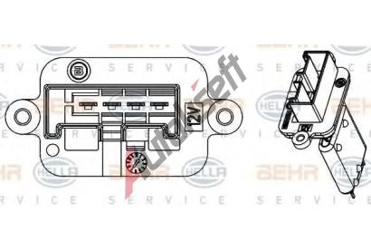 BEHR HELLA SERVICE Odpor vnitřního tlakového ventilátoru BHS 9ML 351 332-221, 9ML 351 332-221  BEHR HELLA SERVICE Odpor vnitřního tlakového ventilátoru BHS 9ML 351 332-221, 9ML 351 332-221