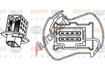 BEHR HELLA SERVICE Odpor vnitnho tlakovho ventiltoru BHS 9ML 351 332-251, 9ML 351 332-251