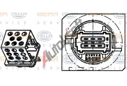 BEHR HELLA SERVICE Odpor vnitnho tlakovho ventiltoru BHS 9ML 351 332-261, 9ML 351 332-261