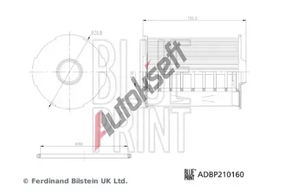 BLUE PRINT Olejov� filtr BLP ADBP210160, ADBP210160