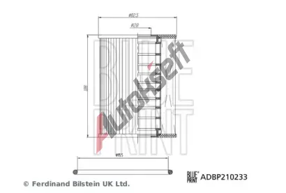 BLUE PRINT Olejov filtr BLP ADBP210233, ADBP210233