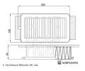 BLUE PRINT Vzduchov filtr BLP ADBP220076, ADBP220076