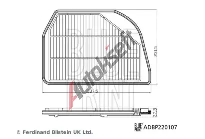 BLUE PRINT Vzduchov filtr BLP ADBP220107, ADBP220107