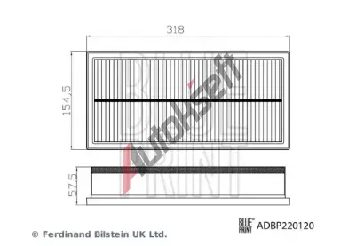 BLUE PRINT Vzduchov� filtr BLP ADBP220120, ADBP220120
