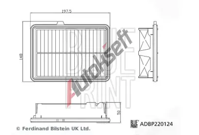 BLUE PRINT Vzduchov filtr BLP ADBP220124, ADBP220124