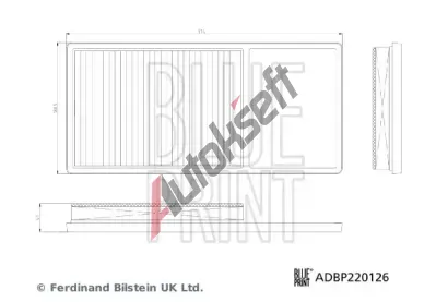 BLUE PRINT Vzduchov filtr BLP ADBP220126, ADBP220126