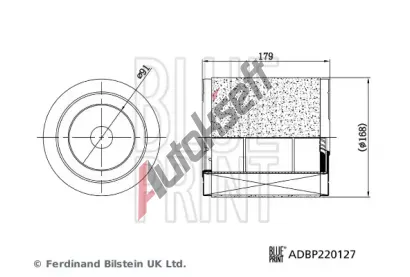 BLUE PRINT Vzduchov filtr BLP ADBP220127, ADBP220127