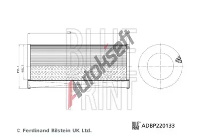 BLUE PRINT Vzduchov filtr BLP ADBP220133, ADBP220133