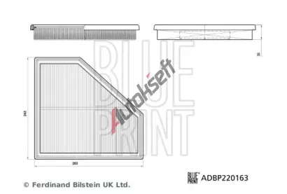 BLUE PRINT Vzduchový filtr BLP ADBP220163, ADBP220163 BLUE PRINT Vzduchový filtr BLP ADBP220163, ADBP220163