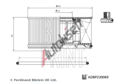 BLUE PRINT Palivov filtr BLP ADBP230069, ADBP230069