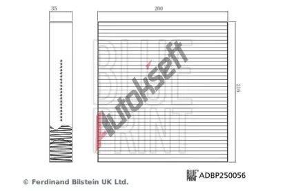BLUE PRINT Filtr vzduchu v interiru BLP ADBP250056, ADBP250056