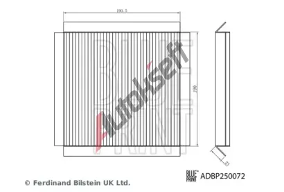 BLUE PRINT Filtr vzduchu v interiéru BLP ADBP250072, ADBP250072 BLUE PRINT Filtr vzduchu v interiéru BLP ADBP250072, ADBP250072