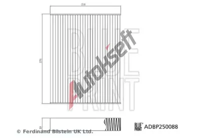 BLUE PRINT Filtr vzduchu v interiru BLP ADBP250088, ADBP250088