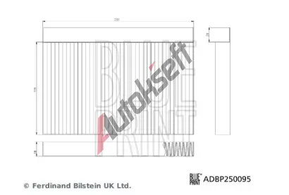 BLUE PRINT Filtr vzduchu v interi�ru BLP ADBP250095, ADBP250095