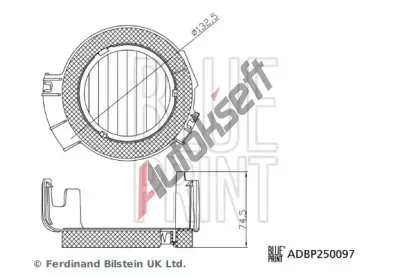 BLUE PRINT Vzduchov filtr, sk hnac baterie BLP ADBP250097, ADBP250097