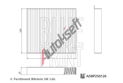 BLUE PRINT Filtr vzduchu v interiéru BLP ADBP250126, ADBP250126 BLUE PRINT Filtr vzduchu v interiéru BLP ADBP250126, ADBP250126