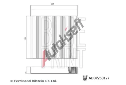 BLUE PRINT Filtr vzduchu v interiéru BLP ADBP250127, ADBP250127 BLUE PRINT Filtr vzduchu v interiéru BLP ADBP250127, ADBP250127