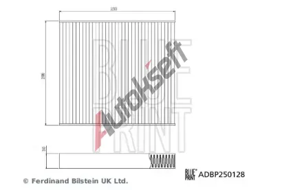 BLUE PRINT Filtr vzduchu v interiéru BLP ADBP250128, ADBP250128 BLUE PRINT Filtr vzduchu v interiéru BLP ADBP250128, ADBP250128