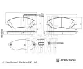 Sada brzdovch destiek BLUE PRINT ‐ BLP ADBP420084