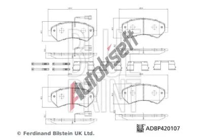 BLUE PRINT Sada brzdovch destiek BLP ADBP420107, ADBP420107
