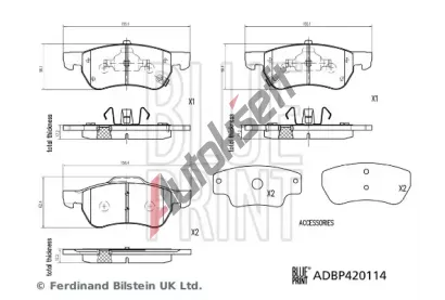 BLUE PRINT Sada brzdov�ch desti�ek BLP ADBP420114, ADBP420114