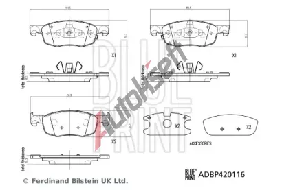 BLUE PRINT Sada brzdovch destiek BLP ADBP420116, ADBP420116