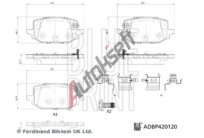 BLUE PRINT Sada brzdovch destiek BLP ADBP420120, ADBP420120
