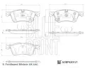 Sada brzdovch destiek BLUE PRINT ‐ BLP ADBP420121