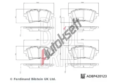 BLUE PRINT Sada brzdovch destiek BLP ADBP420123, ADBP420123