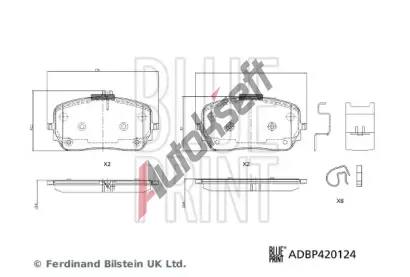 BLUE PRINT Sada brzdovch destiek BLP ADBP420124, ADBP420124