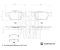 Sada brzdovch destiek BLUE PRINT ‐ BLP ADBP420125