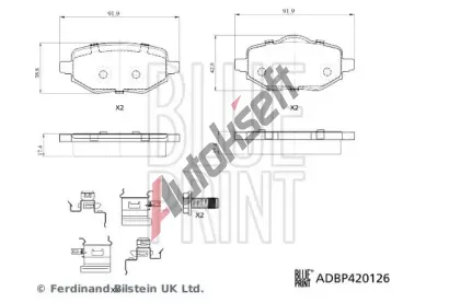 BLUE PRINT Sada brzdovch destiek BLP ADBP420126, ADBP420126