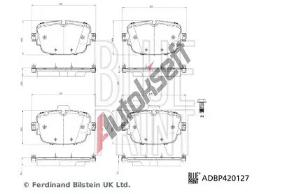 BLUE PRINT Sada brzdovch destiek BLP ADBP420127, ADBP420127