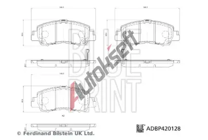 BLUE PRINT Sada brzdovch destiek BLP ADBP420128, ADBP420128