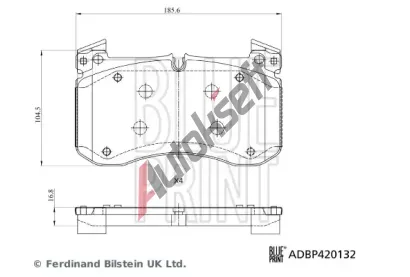 BLUE PRINT Sada brzdovch destiek BLP ADBP420132, ADBP420132