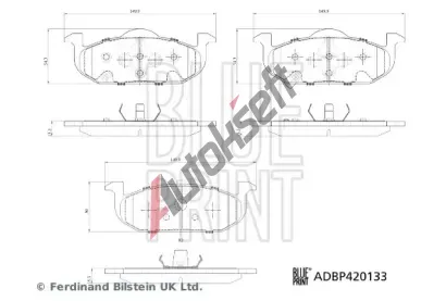 BLUE PRINT Sada brzdových destiček BLP ADBP420133, ADBP420133 BLUE PRINT Sada brzdových destiček BLP ADBP420133, ADBP420133