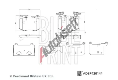 BLUE PRINT Sada brzdovch destiek BLP ADBP420144, ADBP420144