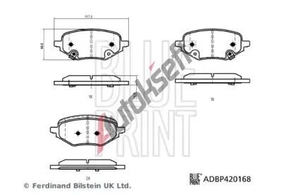 BLUE PRINT Sada brzdov�ch desti�ek BLP ADBP420168, ADBP420168