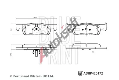 BLUE PRINT Sada brzdovch destiek BLP ADBP420172, ADBP420172
