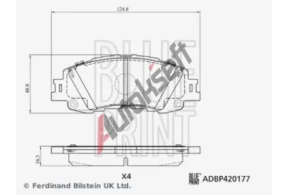 BLUE PRINT Sada brzdovch destiek BLP ADBP420177, ADBP420177
