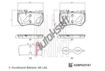 BLUE PRINT Sada brzdov�ch desti�ek BLP ADBP420187, ADBP420187