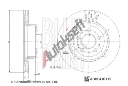 BLUE PRINT Brzdový kotouč - 320 mm BLP ADBP430115, ADBP430115 BLUE PRINT Brzdový kotouč - 320 mm BLP ADBP430115, ADBP430115