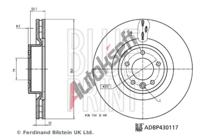BLUE PRINT Brzdov kotou - 363 mm BLP ADBP430117, ADBP430117