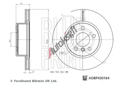 BLUE PRINT Brzdov� kotou� - 294 mm BLP ADBP430164, ADBP430164